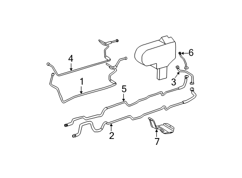 2001 Toyota Sienna Rear A/C Lines Diagram
