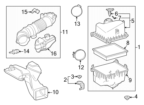 Air Filter Box, Air Intake Hose of Air Intake for 2023 Toyota Camry