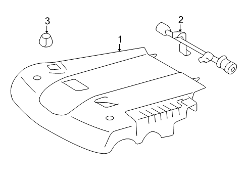 2009 Toyota FJ Cruiser Engine Cover Bracket Diagram for 11254-0P010