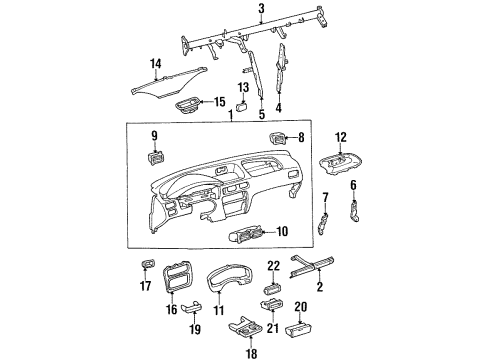 1996 Toyota Paseo Instrument Panel Diagram
