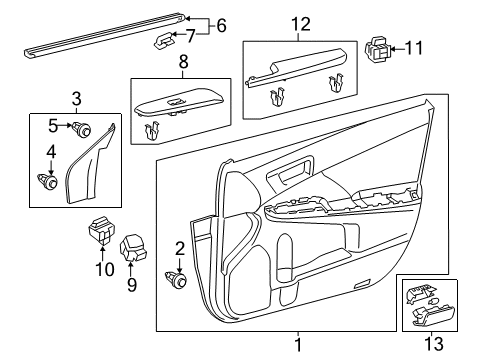 2013 Toyota Camry Mirrors Diagram 2 - Thumbnail