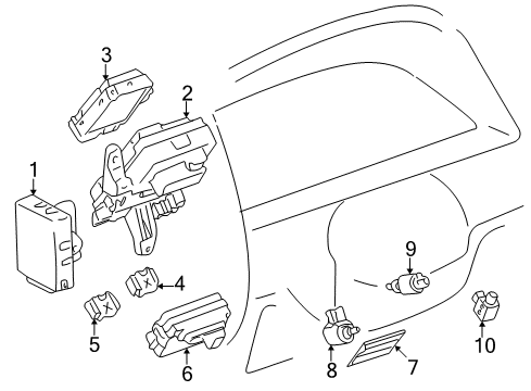 1999 Toyota 4Runner Instrument Panel Components Diagram