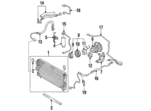 1997 Toyota Land Cruiser A/C Compressor Diagram