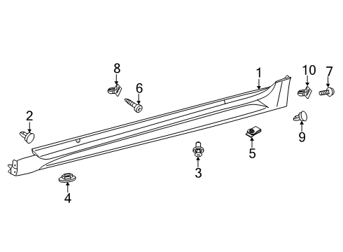 2025 Toyota Corolla Exterior Trim - Pillars Diagram 3 - Thumbnail