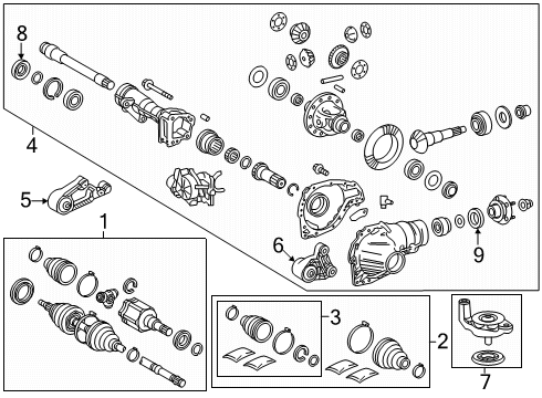 2025 Toyota Land Cruiser Carrier & Front Axles Diagram