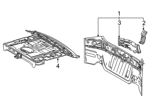 2020 Toyota Mirai Rear Body Diagram