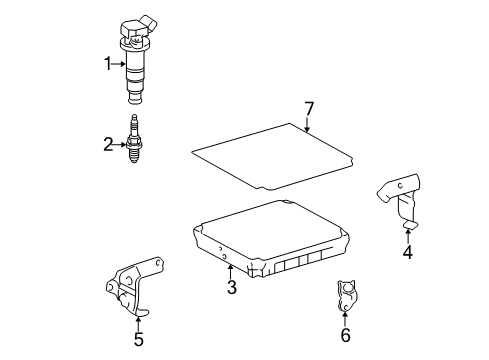 2005 Toyota Matrix ECM Diagram for 89661-02K43