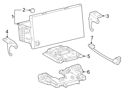 2024 Toyota Prius Prime Navigation System Components Diagram