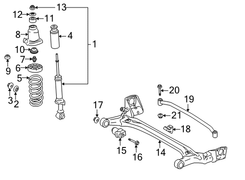 2008 Toyota Prius Stabilizer Bar & Components Diagram 4 - Thumbnail