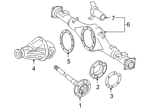 2014 Toyota Tacoma Axle & Differential - Rear Diagram