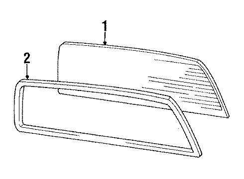 1991 Toyota Pickup Back Glass - Body Diagram 2 - Thumbnail