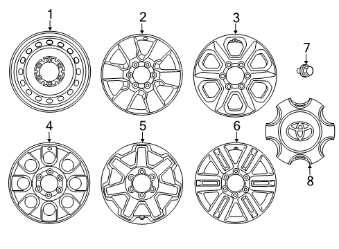 2024 Toyota 4Runner Wheels Diagram