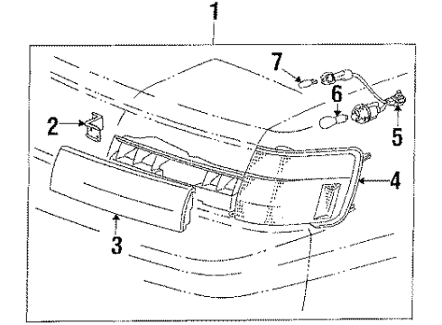1986 Toyota Celica High Mount Lamps Diagram