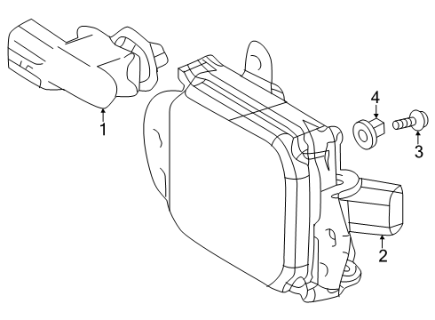 2025 Toyota GR Corolla Electrical Components - Front Bumper Diagram