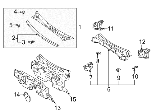 2006 Toyota Tundra Insulator, Front Diagram for 55210-0C050