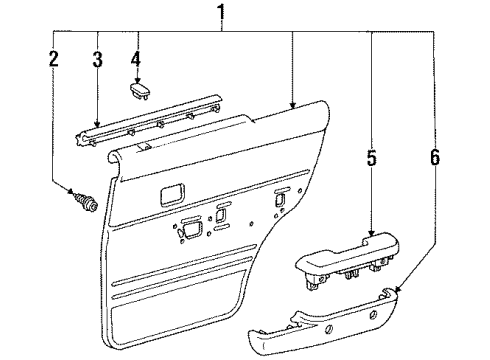 1995 Toyota 4Runner Rear Door Diagram