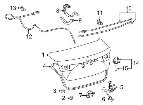 2016 Toyota Avalon Trunk Diagram