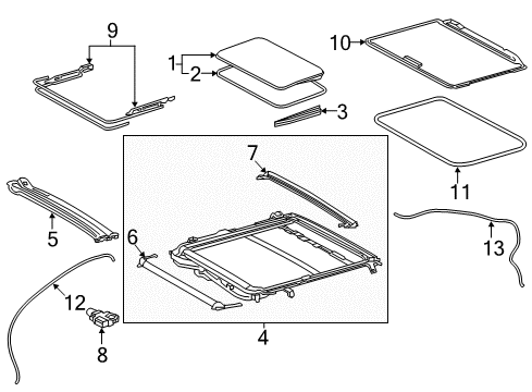 2018 Toyota Camry Sunroof Diagram 2 - Thumbnail