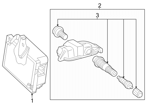 2025 Toyota Grand Highlander Tire Pressure Monitoring Diagram