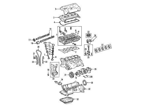 2004 Scion xA Camshaft & Timing Diagram
