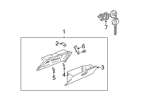 2005 Toyota Camry Glove Box Diagram 2 - Thumbnail