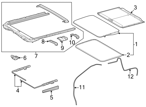 2025 Toyota Sequoia Sunroof Diagram