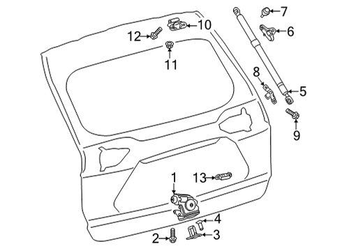 2024 Toyota Corolla Cross Lift Gate Diagram 3 - Thumbnail