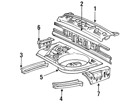 1984 Toyota Celica Extension, Passenger Side Diagram for 58313-14130