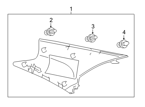 2017 Toyota Camry Interior Trim - Quarter Panels Diagram