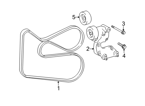2012 Toyota Highlander Belts & Pulleys Diagram