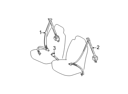 2002 Toyota Sienna Rear Seat Belts Diagram