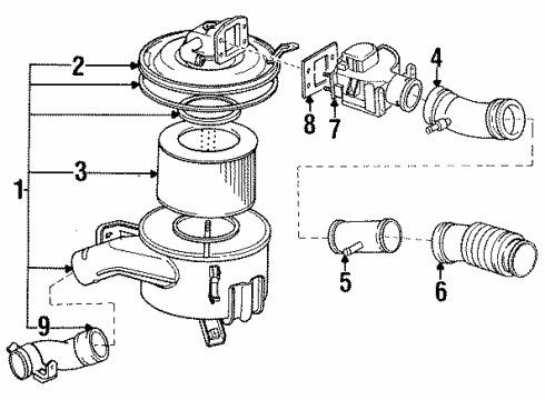 1992 Toyota Land Cruiser Air Intake Diagram