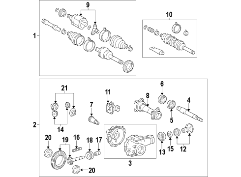 2024 Toyota 4Runner Differential - Front Diagram