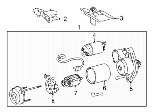 2025 Toyota Tundra Starter Assembly Diagram for 28100-F4021