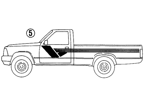1990 Toyota Pickup Stripe Tape, Gold Diagram for 00211-35890-19