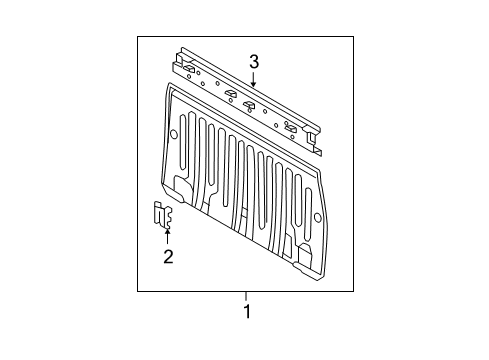 2012 Toyota Tundra Upper Reinforcement Diagram for 64105-0C052