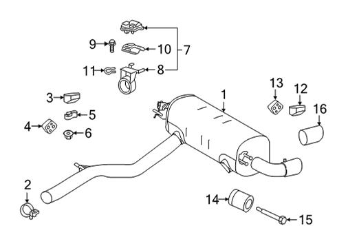 2023 Toyota GR Supra Exhaust Components Diagram