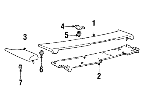 1992 Toyota Paseo Rear Spoiler Diagram