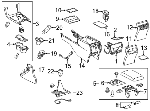2017 Toyota Camry Center Console Diagram 2 - Thumbnail