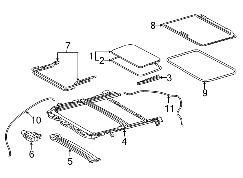 2025 Toyota Camry Sunroof - Body Diagram 2 - Thumbnail