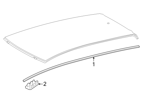 2025 Toyota GR Corolla Exterior Trim - Roof Diagram