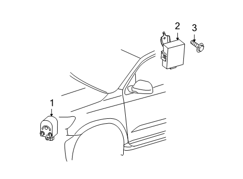 2012 Toyota Tundra Keyless Entry Components Diagram