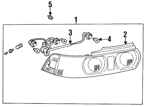 1994 Toyota MR2 Tail Lamps Diagram