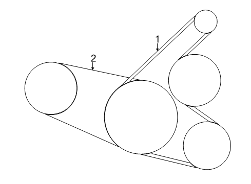 2004 Scion xA Belts & Pulleys Diagram
