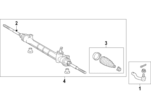 2020 Toyota Yaris Steering Gear Diagram for 45510-WB005