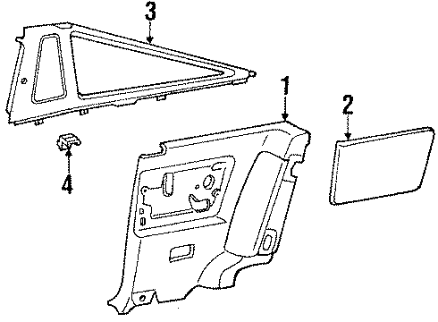 1990 Toyota Supra Interior Trim Diagram