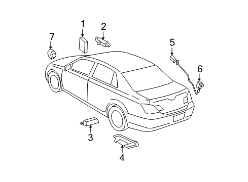 2010 Toyota Avalon Keyless Entry Components Diagram