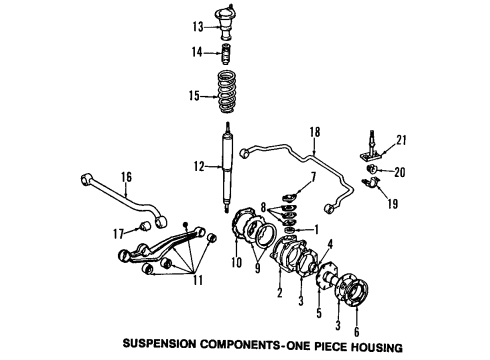 1996 Toyota Land Cruiser Front Suspension Components Diagram