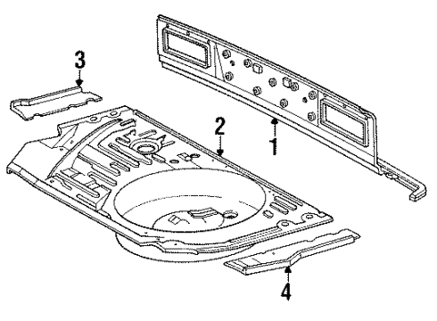 1984 Toyota Celica Extension, Passenger Side Diagram for 58313-14150