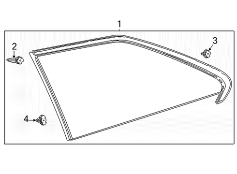 2025 Toyota Sienna Glass - Side Panel Diagram